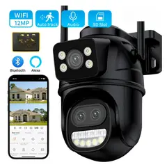 SEISA - Camara de Seguridad Vigilancia PTZ WIFI Doble Lente 5K con Zoom Optico 50m FHD Monitoria desde tu Celular