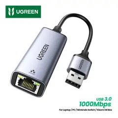 UGREEN - Adaptador UGREEN USB 30 a Ethernet RJ45 Laptop Nintendo Switch Windows