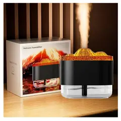 SEISA - Humidificador Aromaterapia Difusor de Aroma Volcan Decorativo - NEGRO