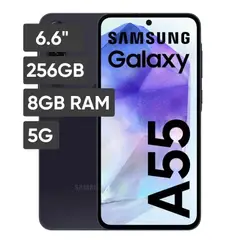 SAMSUNG - Celular Galaxy A55 5G 256GB ROM 8GB RAM - Negro Dual Sim
