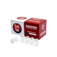 DIXON - 100 Conectores Rj45 para Utp Cat5e x Caja 8contacto Cumple RoHs