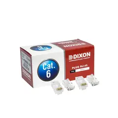 DIXON - 100 Conectores Rj45 para Utp Cat 6 x Caja 8contacto Cumple RoHs