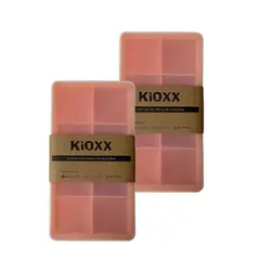 KIOXX - Set de 2 Cubetas de Silicona 8 Cavidades Naranja