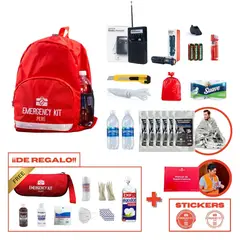 EMERGENCY KIT PERU - Mochila de Emergencia Equipada Office Lite (Hasta 6 Personas)