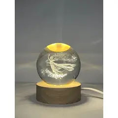 GENERICO - Lampara Bola de Cristal USB - Princesa de Nieve 6 cm
