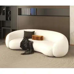 GENERICO - Sofa Curvo Nápoles 3 cuerpos - Ivory