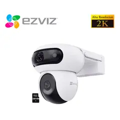 Ezviz - Cámara Ezviz H90 Dual 4MP + 4MP Binocular WiFi Gira 360 Exterior SD 256GB