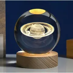 GENERICO - Mini Lámpara Luz Led Para Dormitorio Esfera Con Diseño 3d