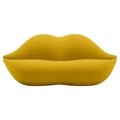 DMUEBLES - DM SOFA KISS 3 ASIENTOS TELA - AMARILLO
