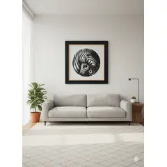 MAP DESIGN HOME - Cuadro Decorativo Zebra Duo 60x61 cm