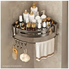 MINARI - Organizador Esquinero de Baño Ducha Porta Toalla Elegante EP2
