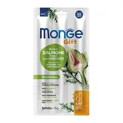 MONGE - Soft Sticks Hairball X 3und - Salmon Y Alcachofa
