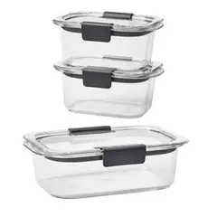 RUBBERMAID - Set de 3 herméticos de plastico Brilliance Tritan 2025903