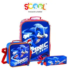 SCOOL - Set SONIC Maleta-Lonchera-Cartuchera marca
