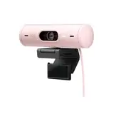 LOGITECH - Cámara web Full HD 1080p Brio 500 Rosa
