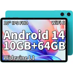 TECLAST - Tablet P30 10" 10GB RAM,64GB ROM Octa-Core, IPS HD, 6000mAh, Android 14 Celeste