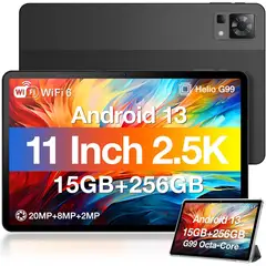 DOOGEE - Tablet T30 PRO 11" 15GB+256GB Octa-Core 2.5K 8580mAh 20MP Android 14 Negro