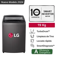 LG - Lavadora WT19BVTB 19 Kg Turbodrum Carga Superior Negro