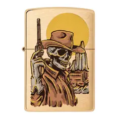 ZIPPO - Encendedor ZIPPO Wild West Skeleton Design
