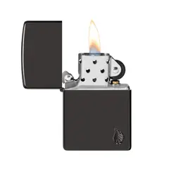 ZIPPO - Encendedor Armor® High Polish Black Flame Design