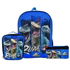 SCOOL - Set JURASSIC WORLD Mochila-Lonchera-Cartuchera marca