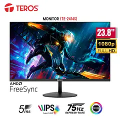 TEROS - Monitor Flat TE-2414S 23.8" IPS Full HD, 75Hz, 5Ms