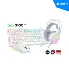 ANTRYX - KIT GAMING AUDIFONO+TECLADO+MOUSE GC-3100 X3 WHITE RED SWITCH
