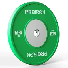 PROIRON - Par de Discos Olímpicos Calibrados de Caucho 10KG Verde