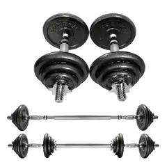 PROIRON - Juego de Mancuernas de Hierro Fundido Ajustable 20 KG