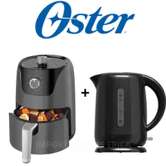 OSTER - Combo Freidora de aire manual 4L + Hervidora electrico negro 1.7 L