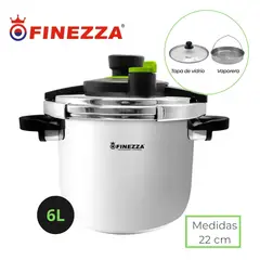 FINEZZA - OLLA  A PRESIÓN DE 6L  EN ACERO INOXIDABLE FZ-856AP