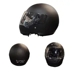 GENERICO - CASCO ECONOMICO NEGRO MATE TRANSPATENTE YZ