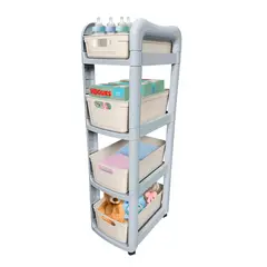 BABYPAL - Estante 4 Niveles con Ruedas y Bloqueo de Seguridad