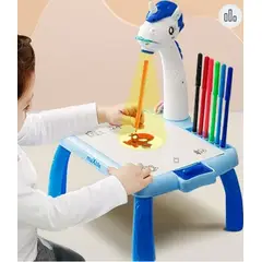 GENERICO - Mesa de Dibujo Unicornio Tetris 2 en 1 Musical Azul