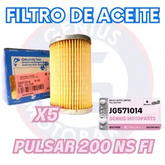BAJAJ - PACK DE 5 FILTROS DE ACEITE PULSAR 200 NS FI