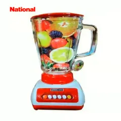 NATIONAL - Licuadora Turbo con Doble Vaso de Vidrio Templado 900W Rojo