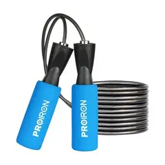 PROIRON - Soga para Saltar o Jump Rope con Mango Foam Azul
