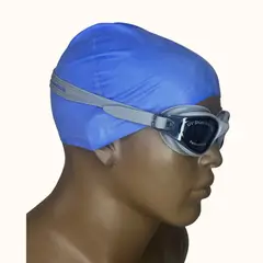 AQUA&MODA - Lentes de Natación Gris y Gorro de Silicona Azul