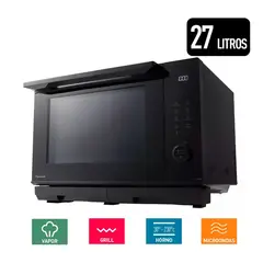 PANASONIC - Horno microondas multifunción 4 en 1 DS59 27lt Negro