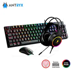 ANTRYX - KIT GAMING GC-3100 X3 TECLADO SWITCH RED MOUSE Y AURICULAR