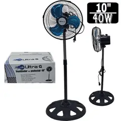 UG ULTRA G - Ventilador Pedestal de 10 Negro 40W ULTRA G
