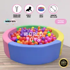 BABY KINGDOM - Piscina Didáctica «POOLIE PLUS» con Pelotas Incluida Pink