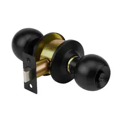 HERMEX - CHAPA BOLA Cerradura pomo negro esfera baño