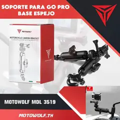 MOTOWOLF - SOPORTE PARA GO PRO BASE ESPEJO