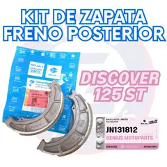 BAJAJ - KIT DE ZAPATA FRENO POSTERIOR DISCOVER 125 ST