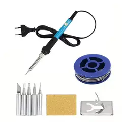 GENERICO - Cautín 60W De Temperatura Ajustable mas Accesorios Soldador Eléctrico