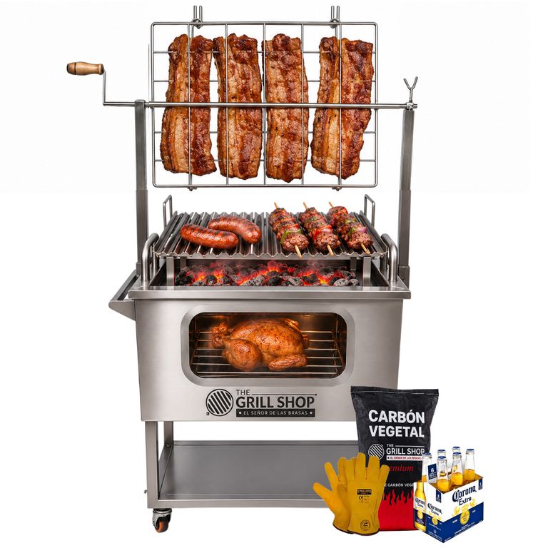 Caja China Mediana 3 en 1 con Visor +Cerveza+Carbon+Guantes