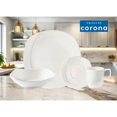 CORONA - Juego de Vajilla Luciana 16 Piezas