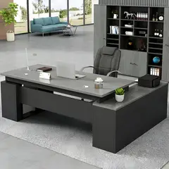 DMUEBLES - DM ESCRITORIO EJECUTIVO/GERENCIA LYBERTY 180 CM - GRIS