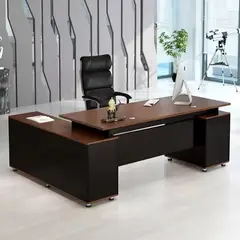 DMUEBLES - DM ESCRITORIO EJECUTIVO/GERENCIA LYBERTY 180 CM - MARRÓN/NEGRO